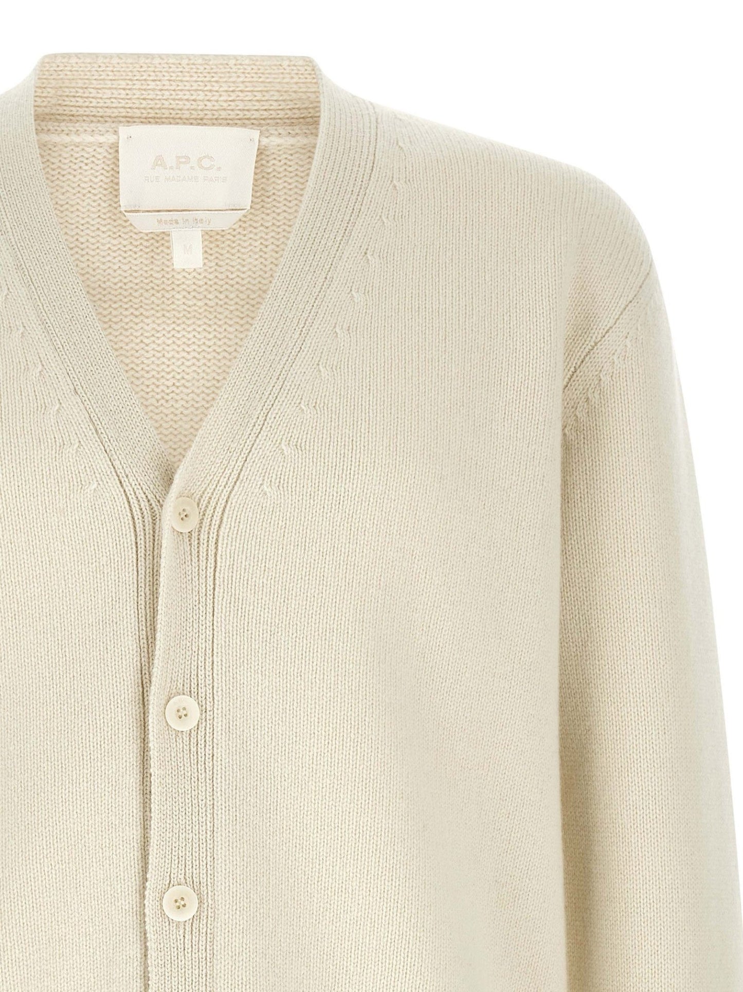 A.P.C. White Wool Cardigan - HBPS Beauty & Fashion