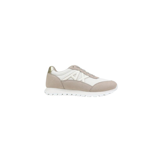 Armani Exchange Beige Polyester Athletic Sneakers - HBPS Beauty & Fashion