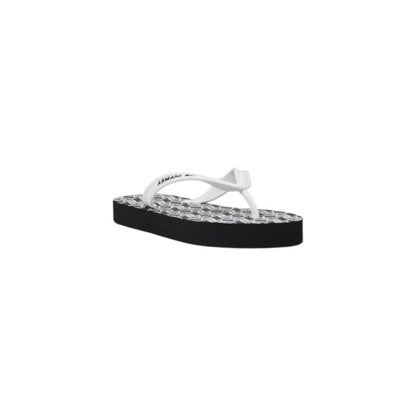 Armani Exchange Black And White Rubber Flip-Flop Sandals - HBPS Beauty & Fashion