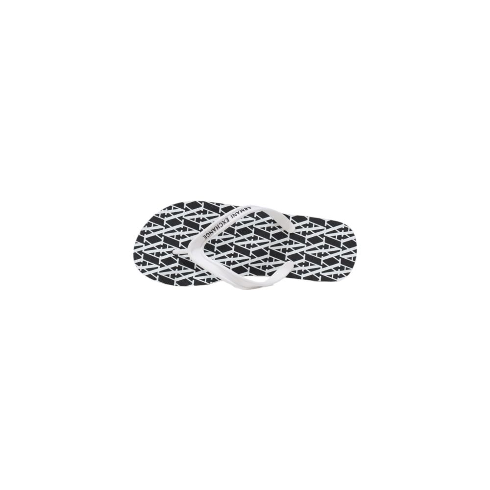 Armani Exchange Black And White Rubber Flip-Flop Sandals - HBPS Beauty & Fashion