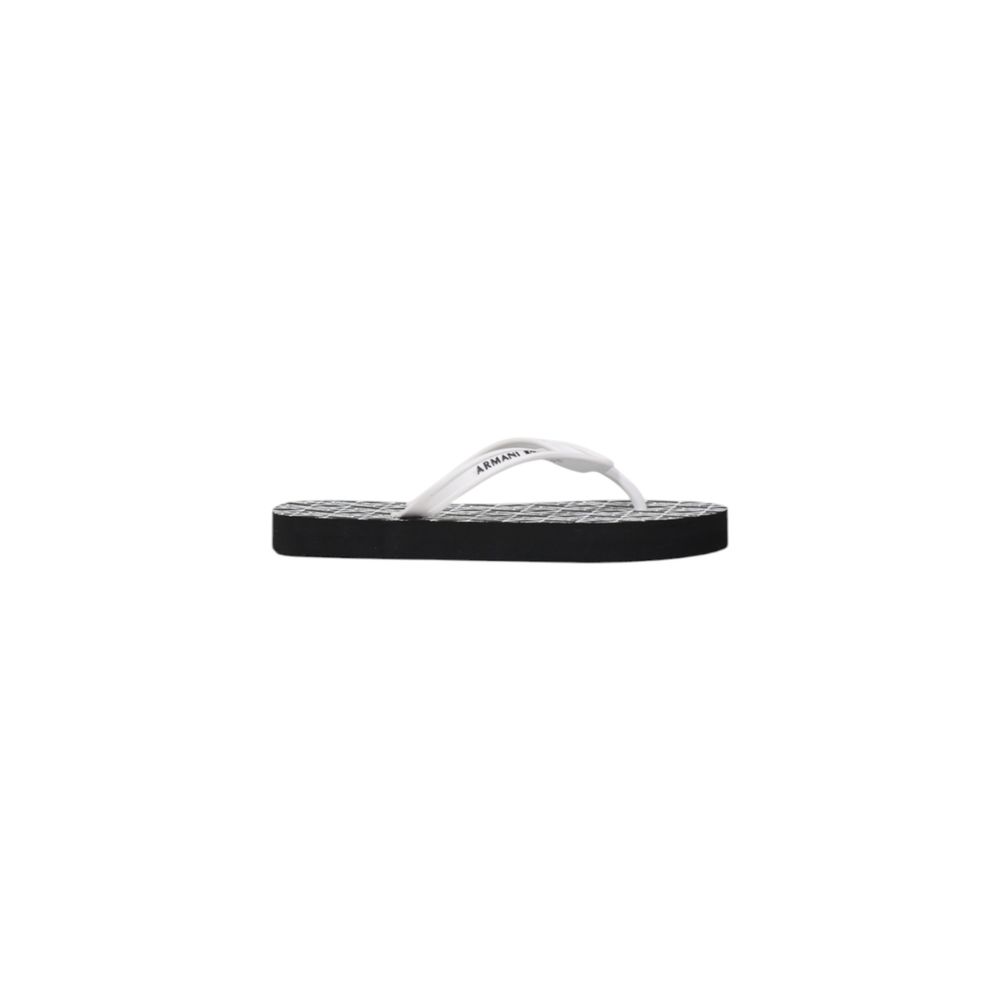 Armani Exchange Black And White Rubber Flip-Flop Sandals - HBPS Beauty & Fashion