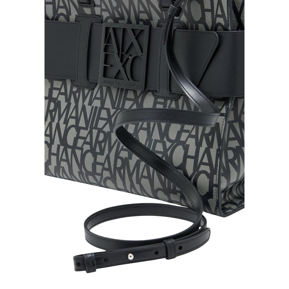 Armani Exchange Black Cotton Handbag - HBPS Beauty & Fashion