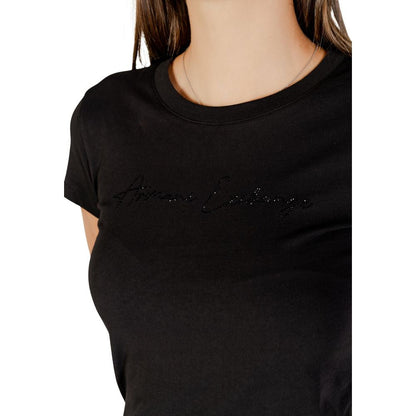 Armani Exchange Black Cotton T-Shirt - HBPS Beauty & Fashion