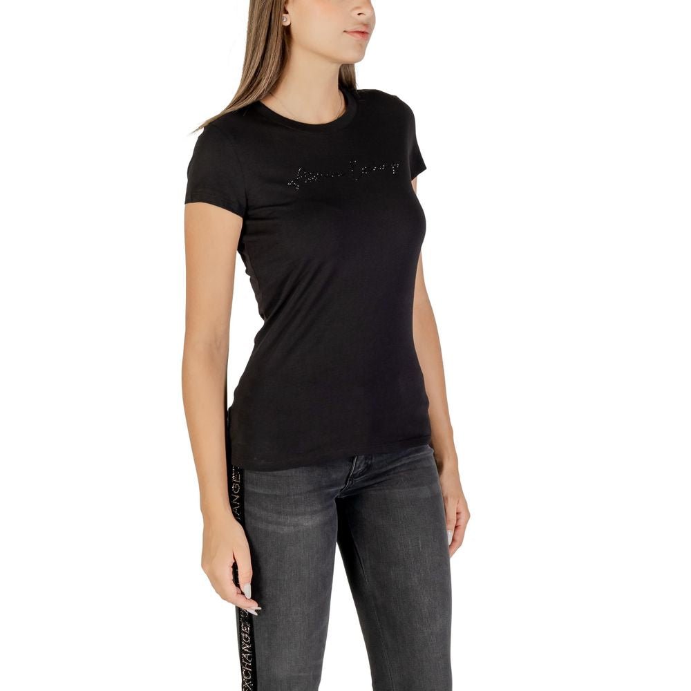 Armani Exchange Black Cotton T-Shirt - HBPS Beauty & Fashion