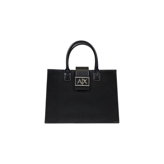 Armani Exchange Black Polyester Handbag - HBPS Beauty & Fashion