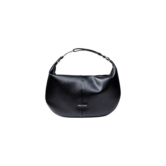 Armani Exchange Black Polyester Handbag - HBPS Beauty & Fashion