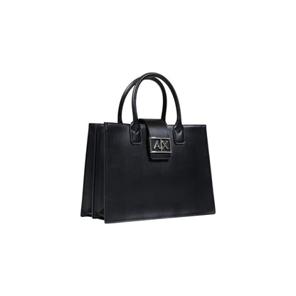 Armani Exchange Black Polyester Handbag - HBPS Beauty & Fashion