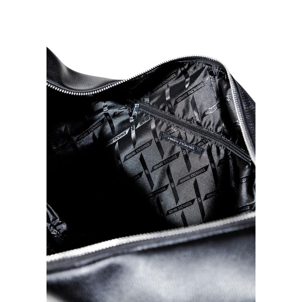 Armani Exchange Black Polyester Handbag - HBPS Beauty & Fashion