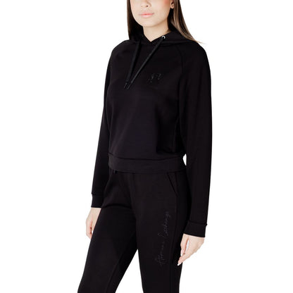 Armani Exchange Black Viscose Hoodie - HBPS Beauty & Fashion