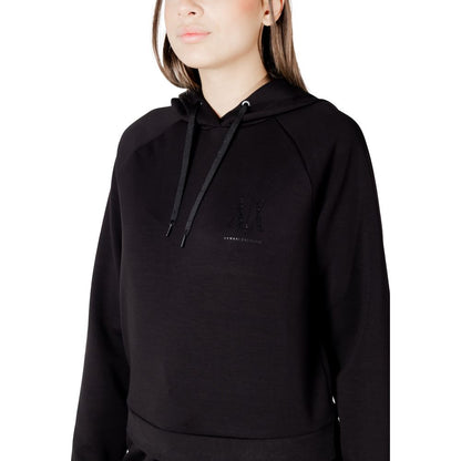 Armani Exchange Black Viscose Hoodie - HBPS Beauty & Fashion