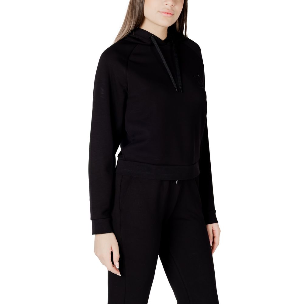 Armani Exchange Black Viscose Hoodie - HBPS Beauty & Fashion