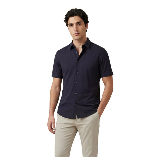Armani Exchange Blue Polyamide Shortsleeve Shirt - HBPS Beauty & Fashion