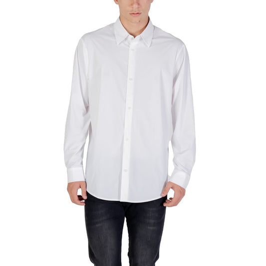 Armani Exchange Cream Elastane Dress Shirt - HBPS Beauty & Fashion