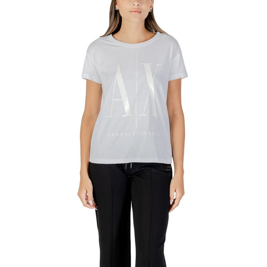Armani Exchange White Cotton T-Shirt - HBPS Beauty & Fashion