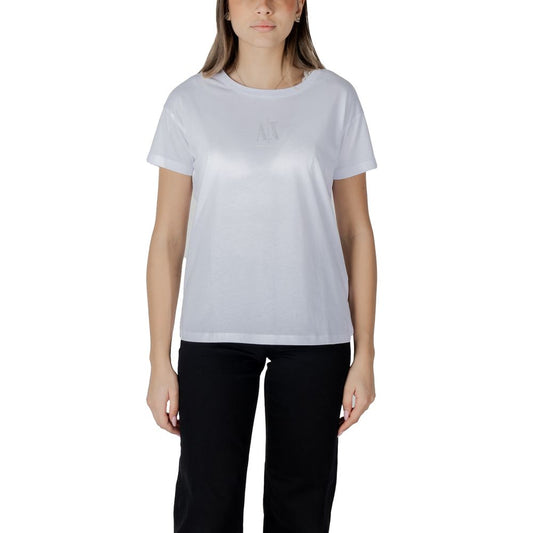 Armani Exchange White Cotton T-Shirt - HBPS Beauty & Fashion