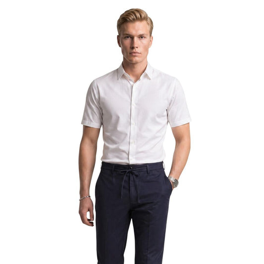 Armani Exchange White Polyamide Shortsleeve Shirt - HBPS Beauty & Fashion