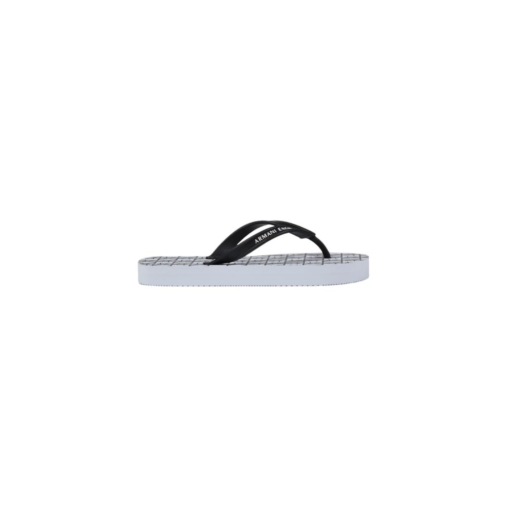 Armani Exchange White Rubber Flip-Flop Sandals - HBPS Beauty & Fashion