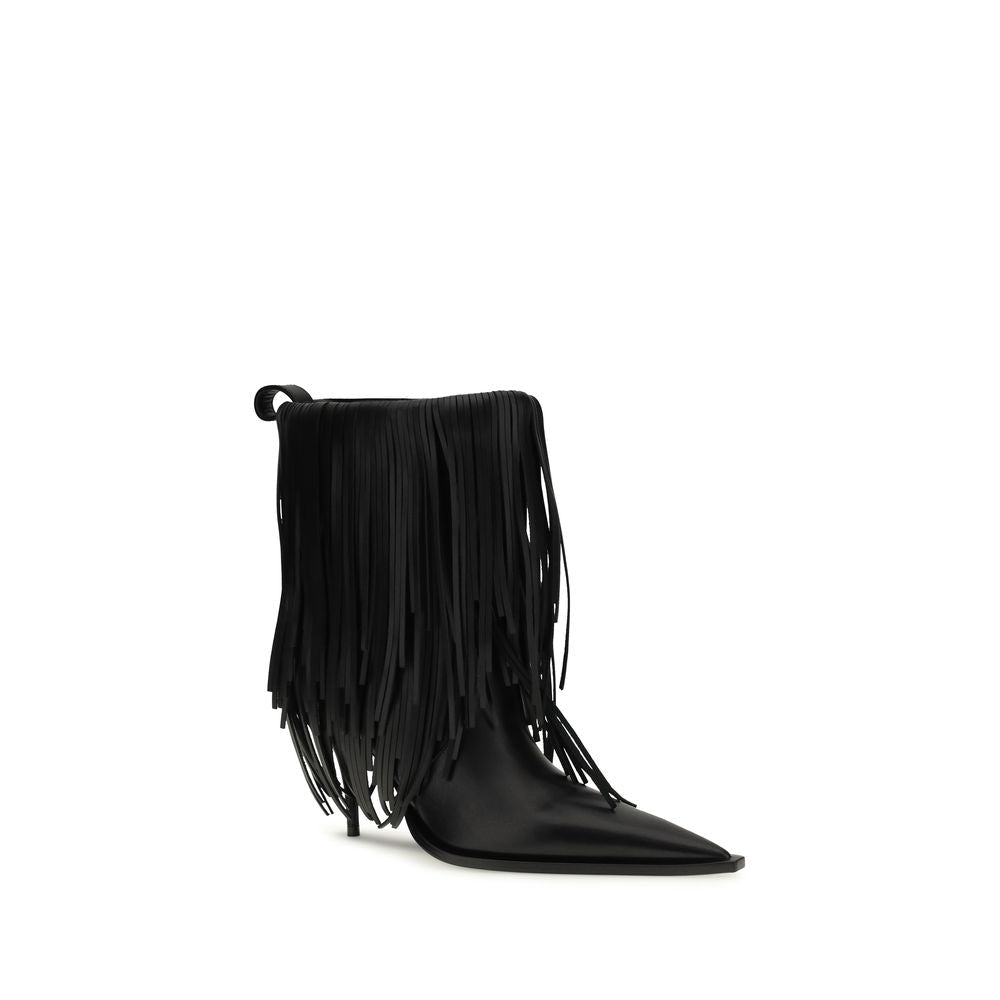 Balenciaga Black Calf Leather Bos Taurus Ankle Boots - HBPS Beauty & Fashion