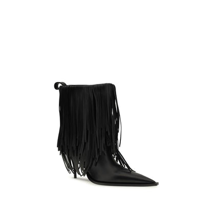 Balenciaga Black Calf Leather Bos Taurus Ankle Boots - HBPS Beauty & Fashion
