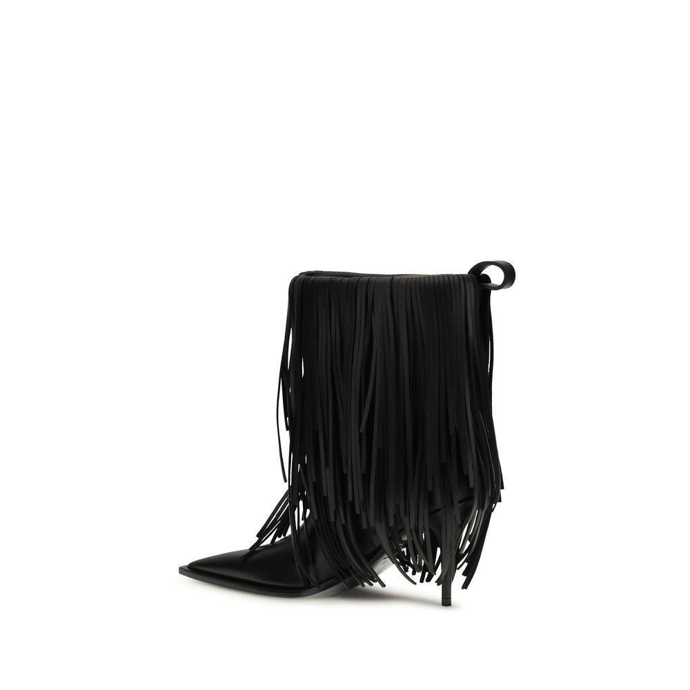 Balenciaga Black Calf Leather Bos Taurus Ankle Boots - HBPS Beauty & Fashion