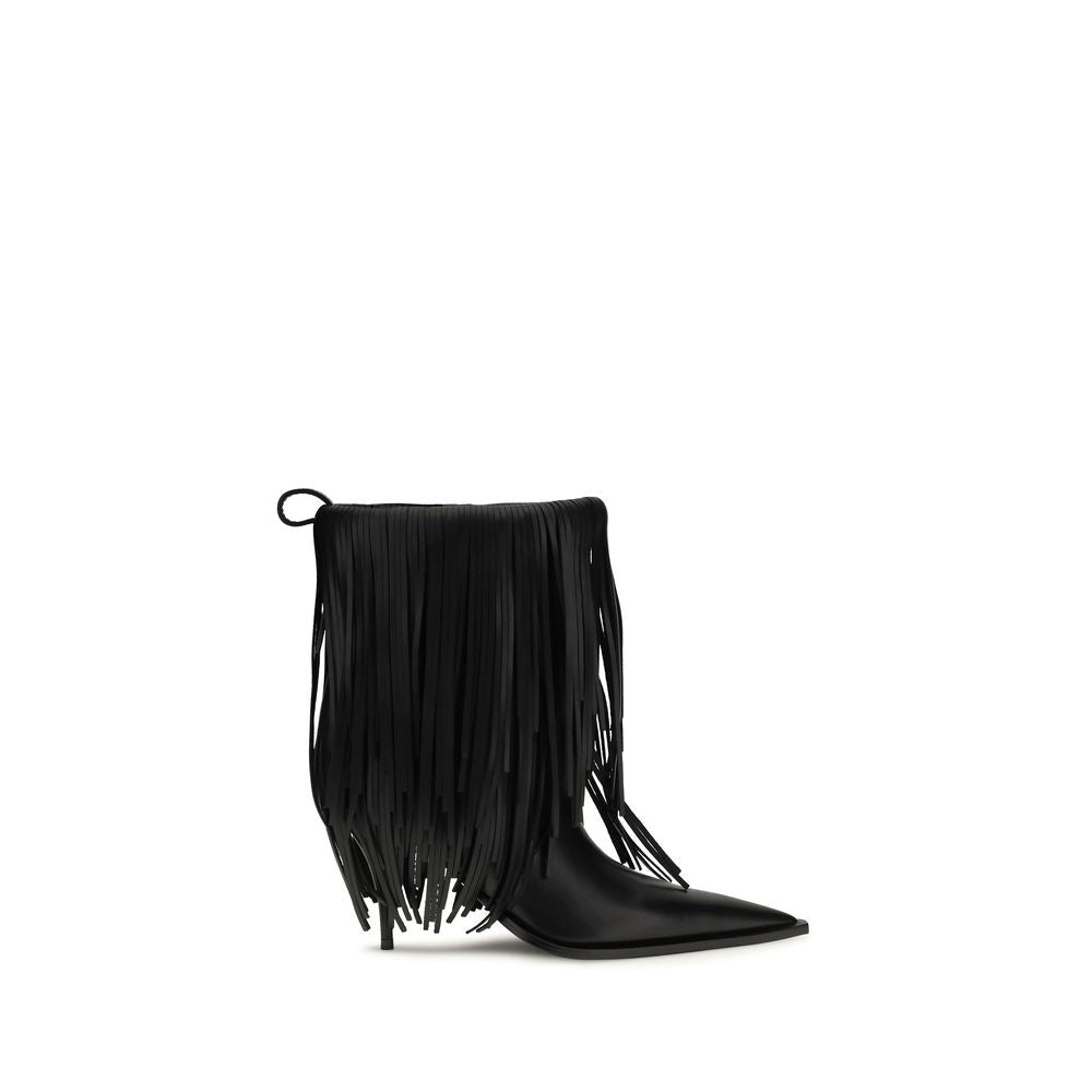 Balenciaga Black Calf Leather Bos Taurus Ankle Boots - HBPS Beauty & Fashion