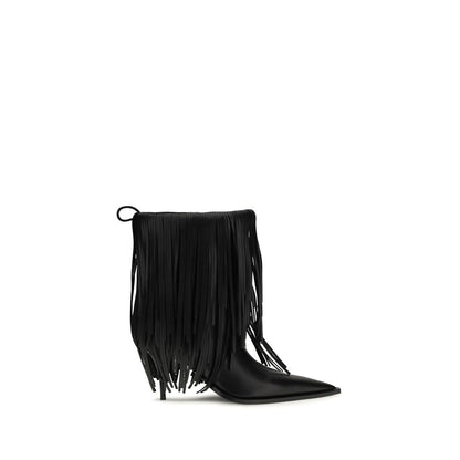 Balenciaga Black Calf Leather Bos Taurus Ankle Boots - HBPS Beauty & Fashion