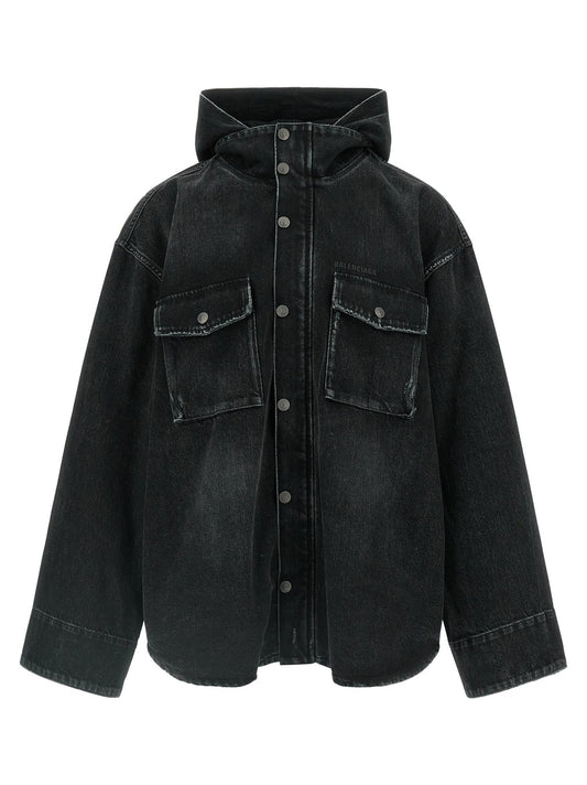 Balenciaga Black Cotton Denim Jacket - HBPS Beauty & Fashion