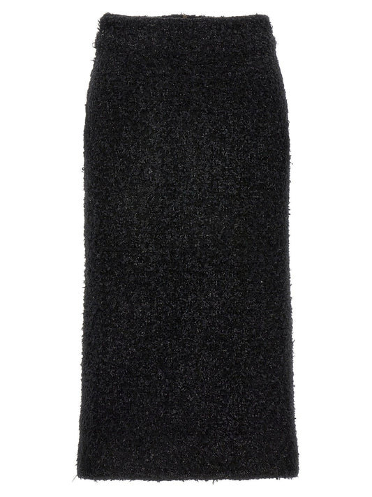 Balenciaga Black Cotton Midi Skirt - HBPS Beauty & Fashion