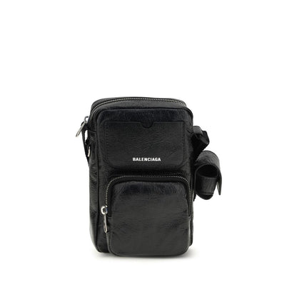 Balenciaga Black Lamb Ovis Aries Aries Shoulder Bag - HBPS Beauty & Fashion