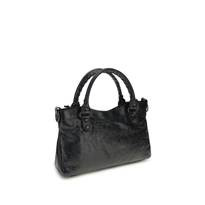 Balenciaga Black Lamb Ovis Aries Aries Shoulder Bag - HBPS Beauty & Fashion