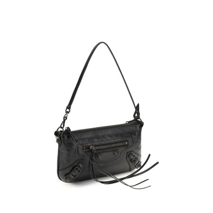 Balenciaga Black Lamb Ovis Aries Aries Shoulder Bag - HBPS Beauty & Fashion