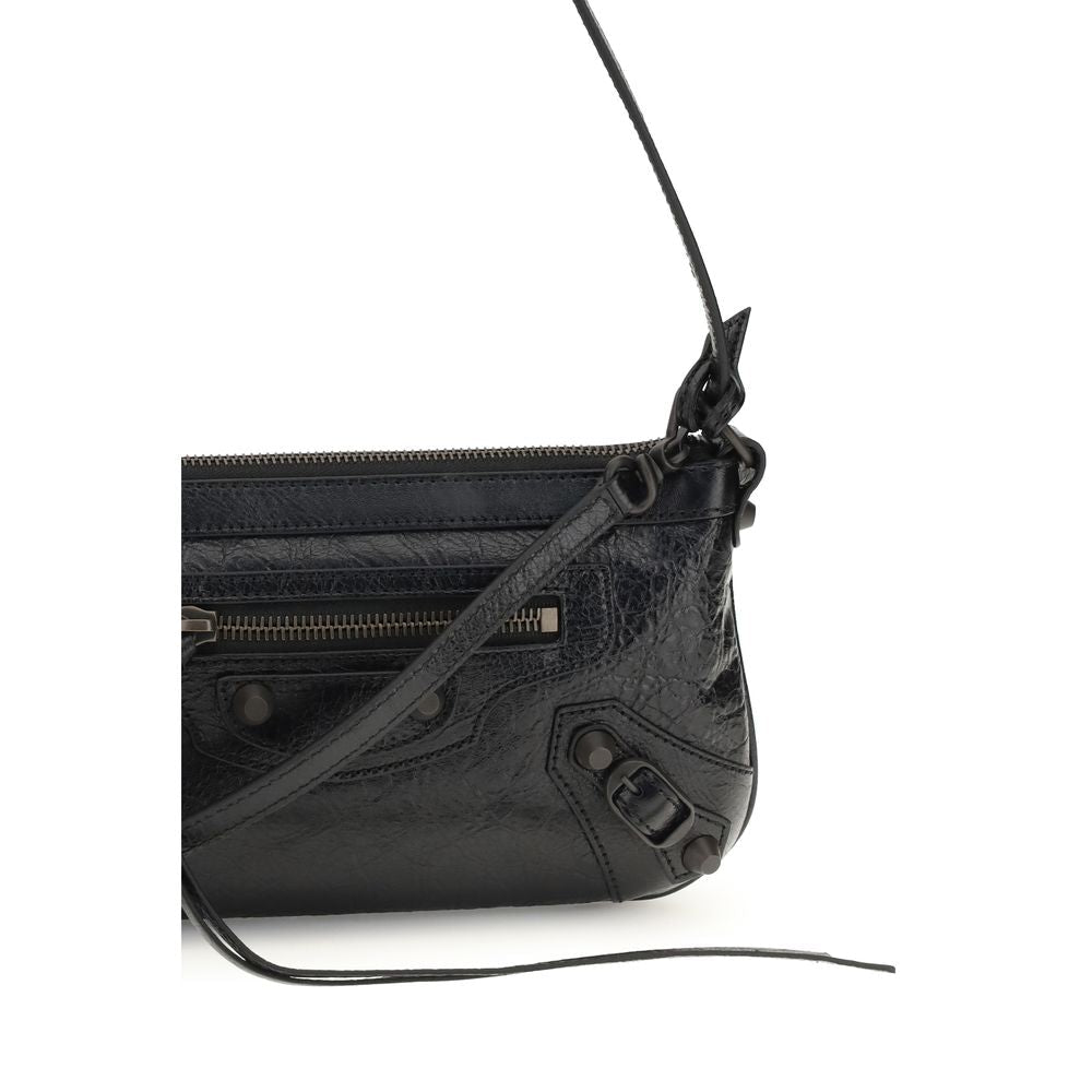 Balenciaga Black Lamb Ovis Aries Aries Shoulder Bag - HBPS Beauty & Fashion