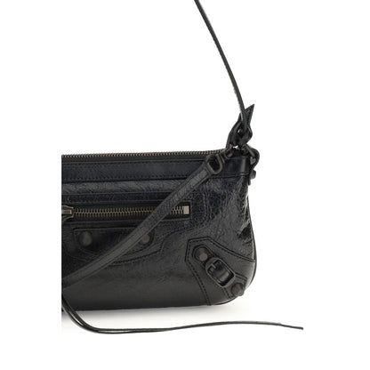 Balenciaga Black Lamb Ovis Aries Aries Shoulder Bag - HBPS Beauty & Fashion