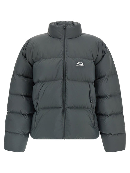 Balenciaga Gray Polyamide Full-Length Jacket - HBPS Beauty & Fashion