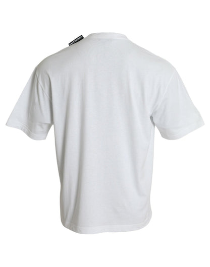 Balenciaga Off White Cotton Jersey Round Neck T-shirt - HBPS Beauty & Fashion