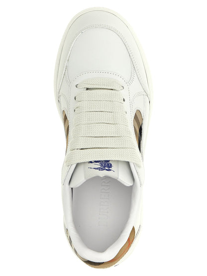 Baskets Burberry femme Terrace en cuir beige – BU-313416 - HBPS Beauty & Fashion