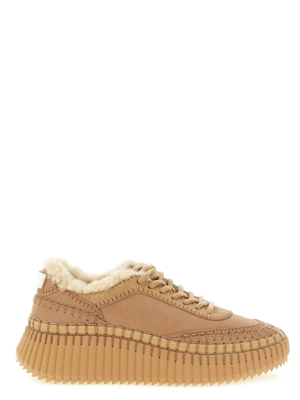 Baskets Chloé femme Nama en cuir beige – CH-343151 - HBPS Beauty & Fashion