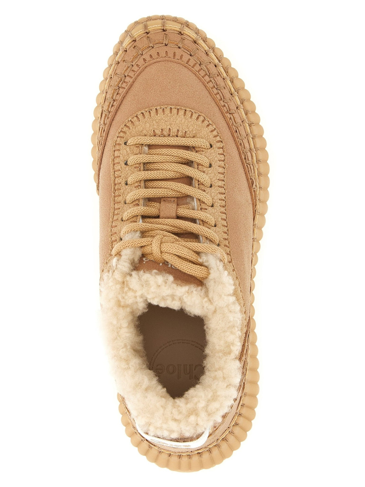 Baskets Chloé femme Nama en cuir beige – CH-343151 - HBPS Beauty & Fashion