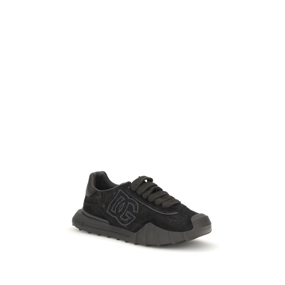 Baskets Dolce & Gabbana femme en cuir de veau noir – DO-CK2487A3S648B956 - HBPS Beauty & Fashion