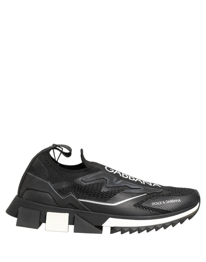 Baskets Dolce & Gabbana femme Sorrento slip-on en polyester noir et blanc – LA13481 - HBPS Beauty & Fashion