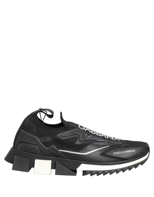 Baskets Dolce & Gabbana femme Sorrento slip-on en polyester noir et blanc – LA13481 - HBPS Beauty & Fashion