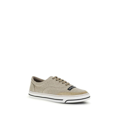 Baskets Dolce & Gabbana homme DG Sailing en lin beige – DO-CS2399A03538S727 - HBPS Beauty & Fashion