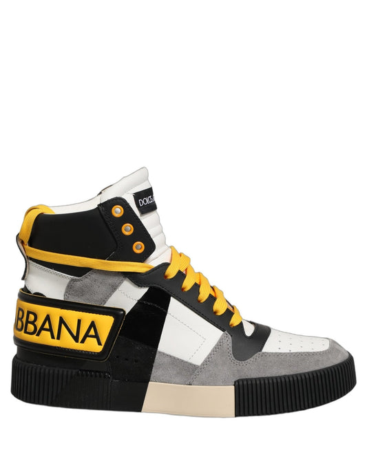 Baskets Dolce & Gabbana homme montantes en cuir de veau multicolore – MV8744 - HBPS Beauty & Fashion