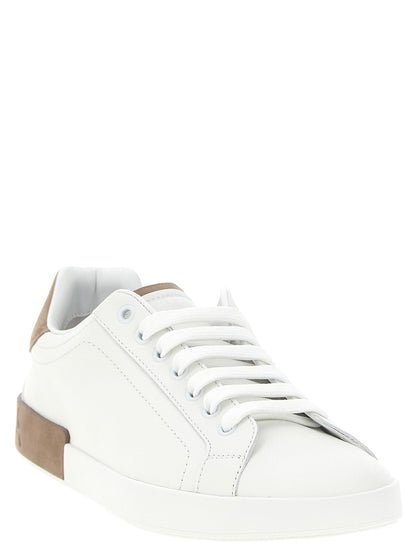 Baskets Dolce & Gabbana homme Portofino en cuir de veau beige – DO-343950 - HBPS Beauty & Fashion