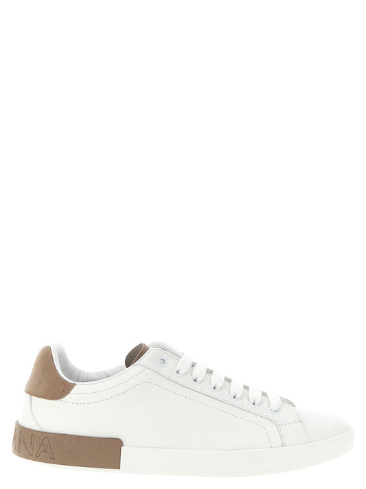 Baskets Dolce & Gabbana homme Portofino en cuir de veau beige – DO-343950 - HBPS Beauty & Fashion
