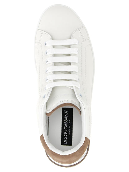 Baskets Dolce & Gabbana homme Portofino en cuir de veau beige – DO-343950 - HBPS Beauty & Fashion