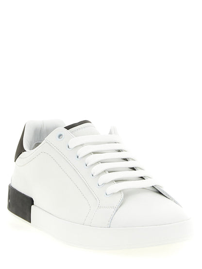 Baskets Dolce & Gabbana homme Portofino en cuir de veau blanc – DO-342652 - HBPS Beauty & Fashion