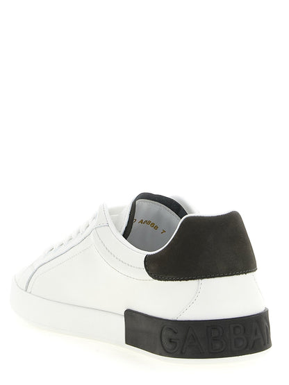 Baskets Dolce & Gabbana homme Portofino en cuir de veau blanc – DO-342652 - HBPS Beauty & Fashion