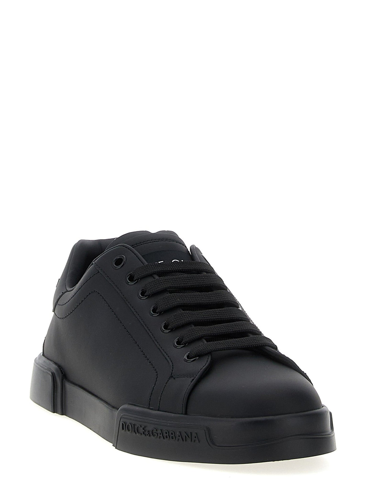 Baskets Dolce & Gabbana homme Portofino en cuir de veau noir – DO-313599 - HBPS Beauty & Fashion