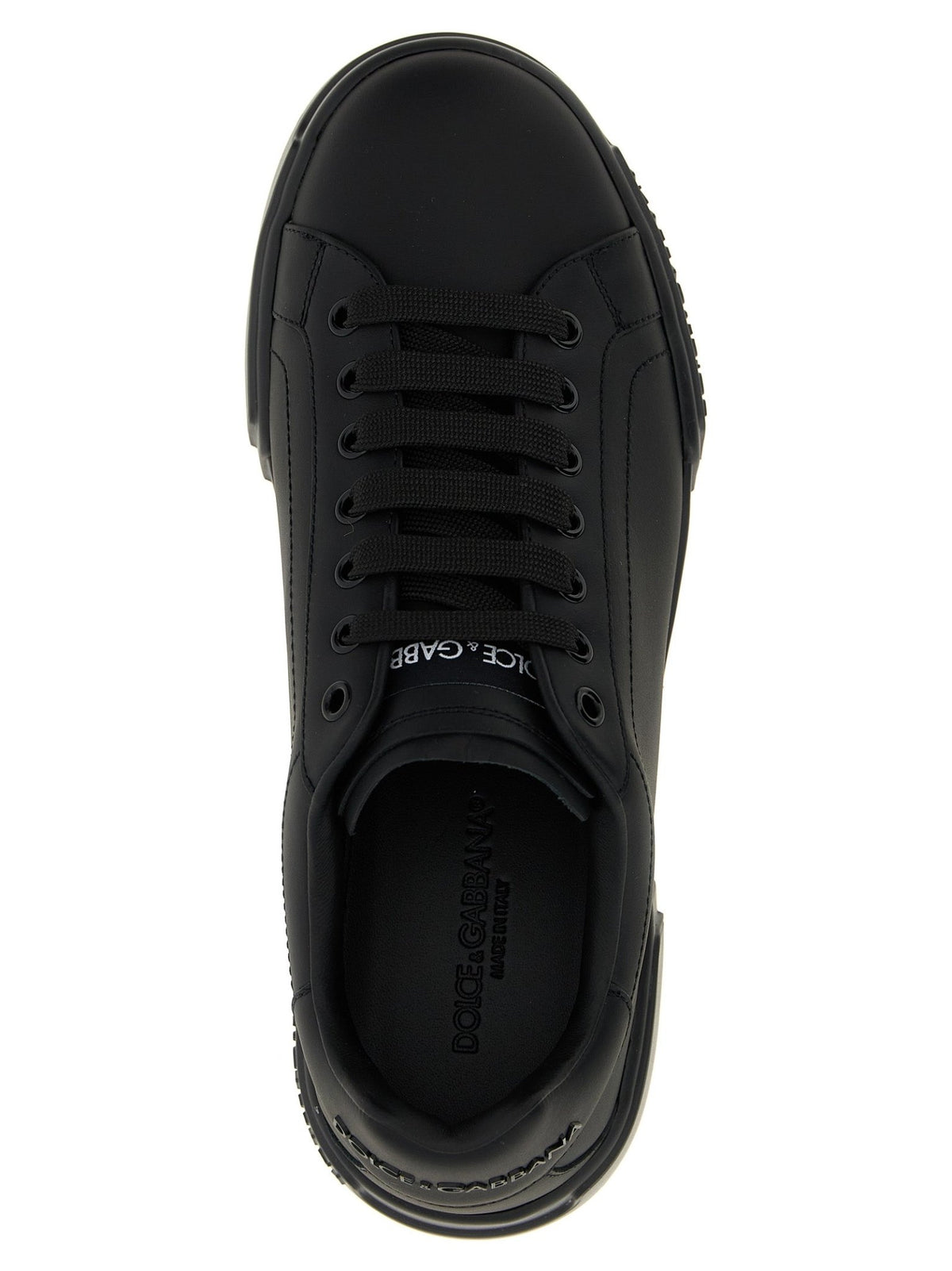 Baskets Dolce & Gabbana homme Portofino en cuir de veau noir – DO-313599 - HBPS Beauty & Fashion